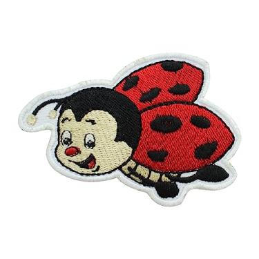 Imagem de Patch de Lady Bug, Patch de rimas infantis, emblema bordado de ferro na costura para roupas etc. 8 x 5,5 cm