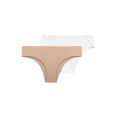 Imagem de Kit com 2 Calcinhas Biquíni Hope 38840, Bege, M