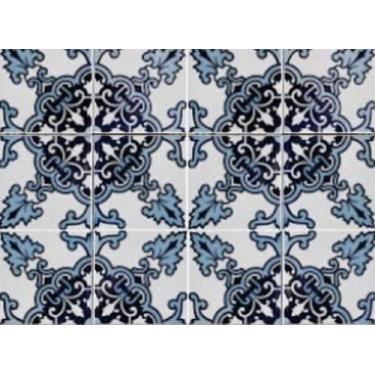 Imagem de Papel Parede Adesivo Azulejo Portugues Cozinha Lavável - IC DECOR