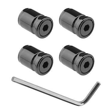 Imagem de The Lord of the Tools Tampa de válvula de pneu de carro, 4 peças, tampa de válvula antifurto de pneu de carro, acessórios para a maioria dos veículos, carros, caminhões, quadriciclo, MTV, liga de