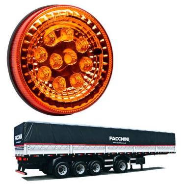 Imagem de Lanterna Traseira LED Facchini 125mm Âmbar Bivolt - DW Componentes
