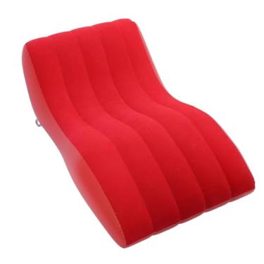 Imagem de Sofá-cama Inflável Com Design Em Forma de S, Material de PVC, Tecido de Veludo Macio, Estilo Minimalista, para Piqueniques Em Casa, Caminhadas Em Viagens Em Parques, sofá de