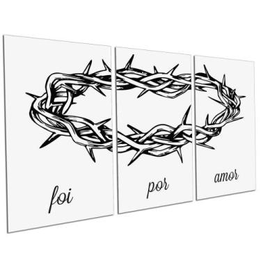 Imagem de Quadros Decorativos Foi Por Amor Sala Escritório Quarto Moderno Casal 