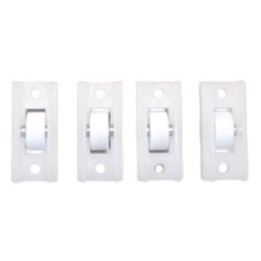 Imagem de Roldana linha 25 rol-227 em "reta" para janelas portas aluminio kit 4 