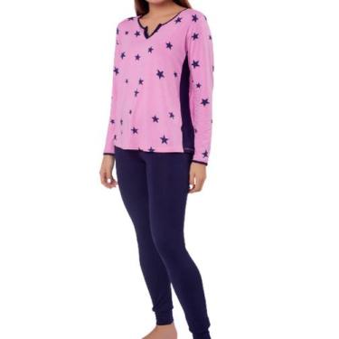 Imagem de Pijama feminino longo podiun 225172, Azul, M
