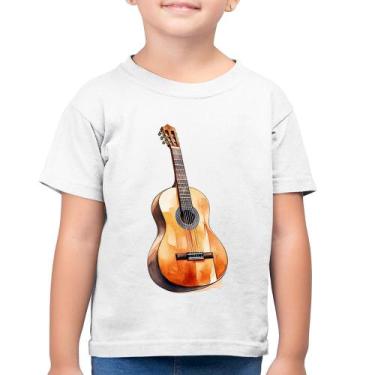 Imagem de Camiseta Algodão Infantil Violão - Foca na Moda, Branco, 2