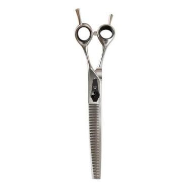 Imagem de Tesoura Para Tosa Profissional Semi-dentada Chrome 440c 7.5 Premium - 