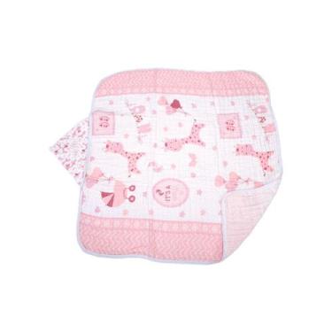 Imagem de Toalha soft capuz bebe 2 camadas  com  pano boca bordado e estampado a