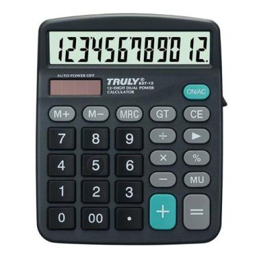 Imagem de Calculadora Truly 837-12 - 12 Digitos - Mediano - Cinza