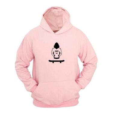 Imagem de Moletom Masculino Canguru Flanelado Skate Board Estampado - Ragor, Ros