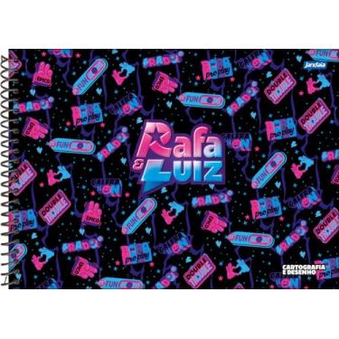 Imagem de Jandaia - Caderno Cartografia e Desenho Capa Dura 80 Fls Rafa e Luiz Fundo Preto