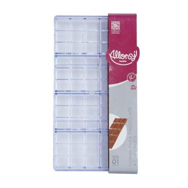 Imagem de Molde para barra de chocolate transparente 4 cavidades - Cromus