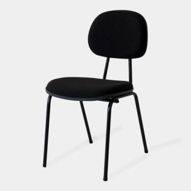 Imagem de Cadeira Secretária Turim Pé Palito - Arazzi, Preto