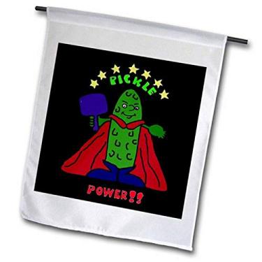 Imagem de 3dRose Fl_200108_1 Bandeira de jardim com desenho de pickleball super herói, 30,48 x 45,72 cm