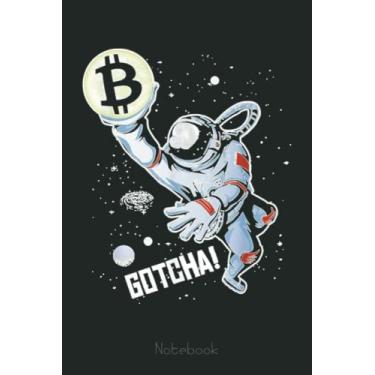 Imagem de Bitcoin Astronaut In Crypto Universe Plays Basketball Notebook: Transaction Log Ledger, Air Drop Tracker, Passwords Book for New and Experienced Traders 6x9 110 Page Gift Journal