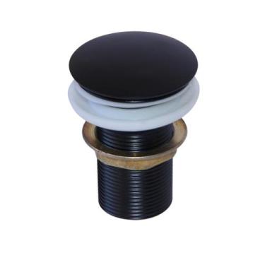 Imagem de Válvula Ralo Click Luxo 1.1/4 Metal P/ Pia Cuba Preto Fosco - Montelar