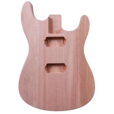 Imagem de Corpo de guitarra inacabado mogno madeira guitarra elétrica substituição do corpo DIY guitarra St HH