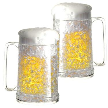 Imagem de Auhafaly Caneca Dupla de Parede para Freezer, Caneca Gelada, Copo de Gelo Isolado com Gel, 16 Oz/450 Ml (Conjunto de 2)