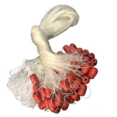 Imagem de POUI COME DREAM Rede de Emalhar de Pesca para Sobrevivência 98 Pés Monofilamento de Nylon 0,35 Mm de Fio de Alta Resistência Camada Única Redes de Peixes Grandes Bóias Rede de Cerco Vermelho de Pesca