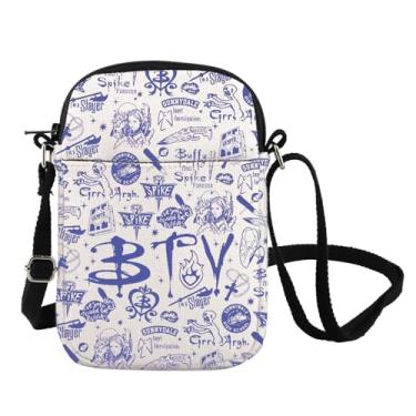 Imagem de Bolsa tiracolo para amantes do filme Vampire Slayer Presente inspirado na BTVS Buffy Vampire Fans Gift BTVS Merch Vampire Messenger Bag, Btvs Cb