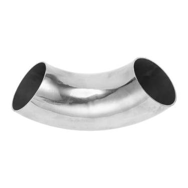 Imagem de Motoforti Tubulação de tubo de escape modificada para carro com curva de mandril de 90 graus, espessura de diâmetro externo de 2 polegadas 1,5 mm/16GA 51 x 160 x 1,5 mm, aço inoxidável 304 prateado