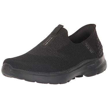 Imagem de Skechers Tênis feminino Hands Free Slip-ins Go Walk 6-Fabulous View, Preto, 7.5 Wide