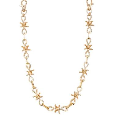 Imagem de Corrente gótica para calças de arame farpado para mulheres e homens, vintage, prata, punk, gótico, Harajuku, espinhos, carteira hip hop, grunge, jeans, motociclista, hipster, chaveiro, cinto, cinto,