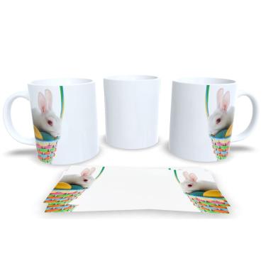 Imagem de Caneca de Porcelana Branca Personalizada Coleção Páscoa
