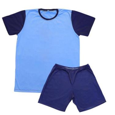 Imagem de Pijama Manga Curta Masculino Juvenil - Turbulencia, Azul marinho, Azul