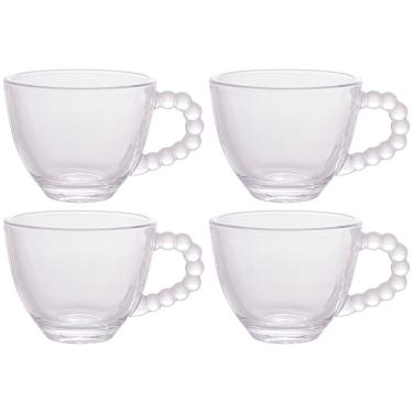Imagem de Conjunto com 4 Xícaras para Café Wolff Pearl em Cristal - 80 ml