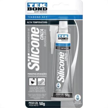 Imagem de Cola Silicone Tekbond 50G Alta Temperatura Cinza - TEK BOND