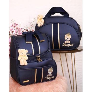 Imagem de Kit Bolsa Maternidade Tema Urso 2 Peças Personalizado - Eduardita Baby