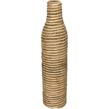 Imagem de VASO DECORATIVO ENFEITE CASA HOME&CO FIBRA NATURAL E METAL 71x17x17cm