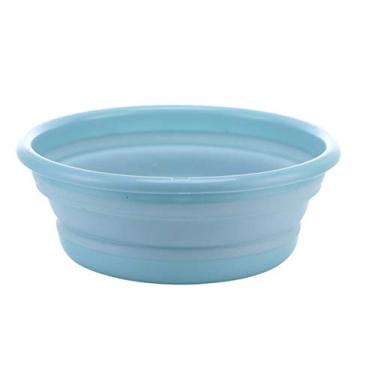 Imagem de xjs Tigela dobrável multiuso sem BPA, lavatório dobrável e leve (azul)