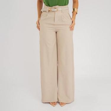 Imagem de Calça Susie Pantalona Com Cinto Feminina-Feminino