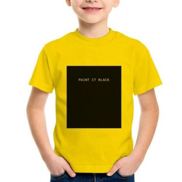 Imagem de Camiseta Infantil Paint it Black - Foca na Moda, Amarelo, 10