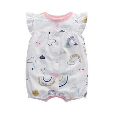 Imagem de Macacão de Bebê de Algodão para Verão - Manga Curta - Recém-Nascido, P