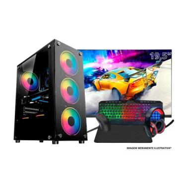 Imagem de PC Gamer Computador Completo Intel Core i7 16GB SSD 512GB Kit Gamer He