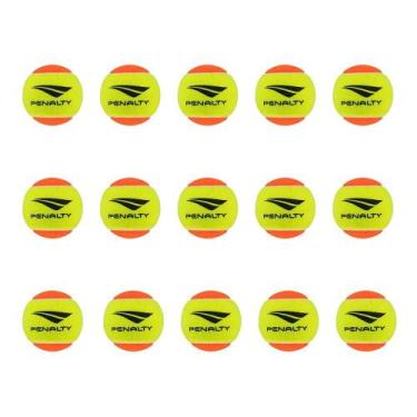 Imagem de Kit 15 Bolas Beach Tennis Penalty XXII Stage 2, Amarelo, Laranja, Únic