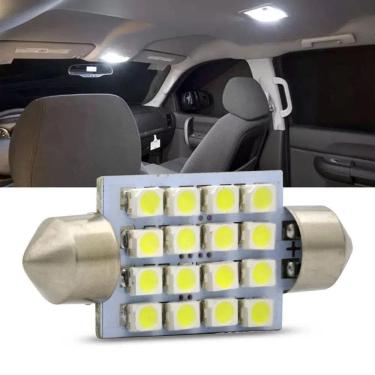 Imagem de Kit Lâmpada Torpedo De 39Mm Com 16 Leds 10 Unid 12V 6000K