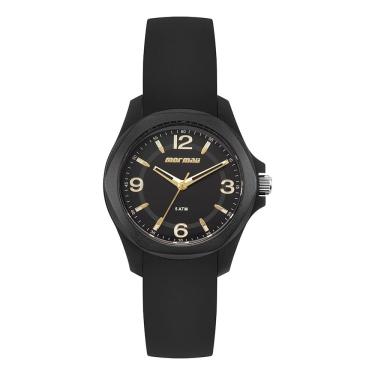 Imagem de Relógio MORMAII feminino analógico dourado preto MO2036JH/8P