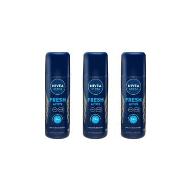 Imagem de Desodorante Spray Nivea Masculino Fresh 90Ml-Kit C/3Un