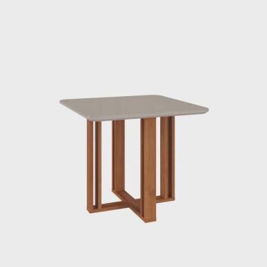 Imagem de Mesa para Sala de Jantar Quadrada com Vidro 95cm Flora