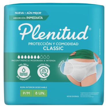 Imagem de Roupa Íntima Plenitud Classic para Incontinência P/M - 8 Unidades