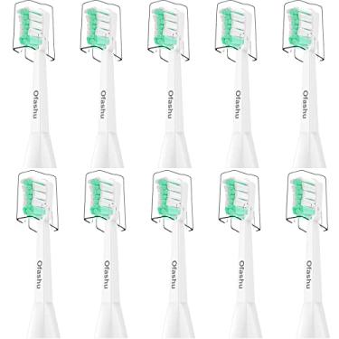 Imagem de Ofashu Cabeças de substituição de escova de dentes elétrica para Philips Sonicare ProtectiveClean DiamondClean HX9023, pacote com 10