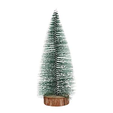 Imagem de Árvore de Natal de mesa, mini árvore de Natal de LED, pequena árvore de pinheiro artificial com decoração de Natal leve, 15 cm