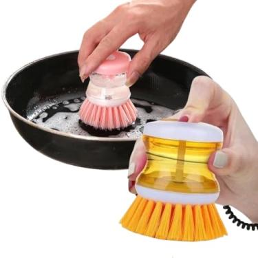 Imagem de Escova de Limpeza com Dispenser para Detergente, Multiuso Para Cozinha Lava Louças