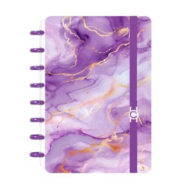 Imagem de Caderno Criativo Mármore Roxo A4/A5 Disco Inteligente (Médio A5)