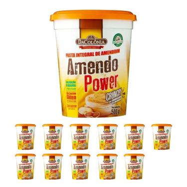 Imagem de Kit Pasta de Amendoim Da Colônia Integral Crunchy 500G com 12 unidades