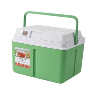 Imagem de menolana Caixa de preservação de alimentos portátil da caixa de refrigerador resistente com bloqueio multifuncional para praia, esportes frios e isolados, 8l